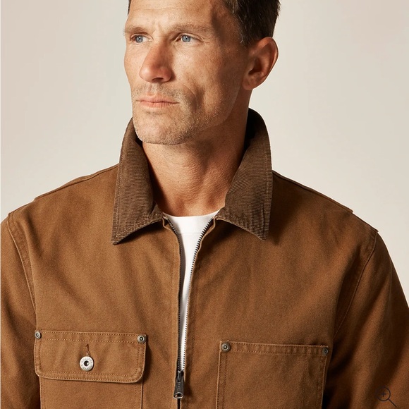 J crew duck brown Wallace & Barnes duck canvas utility jacket - Picture 2 of 7